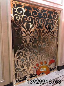 【玫瑰金不锈钢电视背景墙屏风玫瑰金隔断厂家效果图展示】-